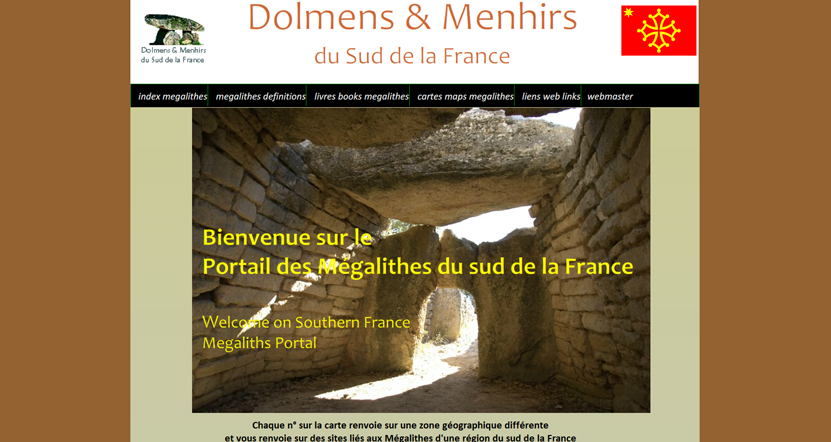 Le site Dolmens & et menhirs du Sud de la France