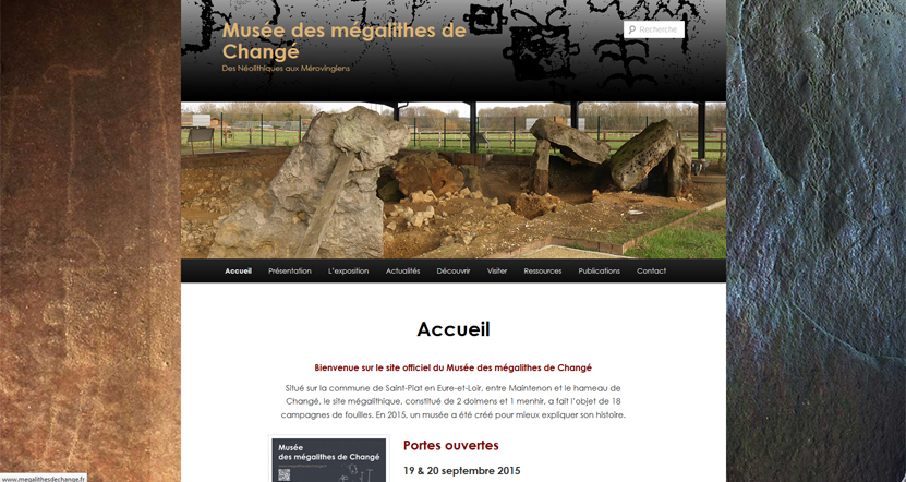 Le site site du musée des mégalithes de Changé