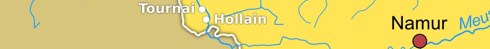 Position de Hollain sur la carte.